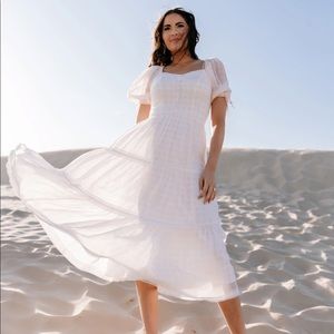 Rachel Parcell Chiffon Pink Gingham Dress